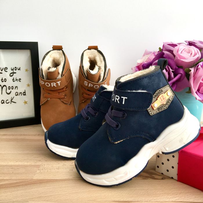 Adidasi maro albastri imblaniti cu scai ghete bocanci 21 22 23 24 25