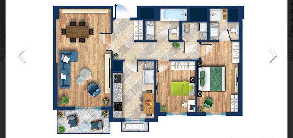 Продаётся квартира Ташкент Сити Boulevard Коробка 92м2 Вид на Милан: