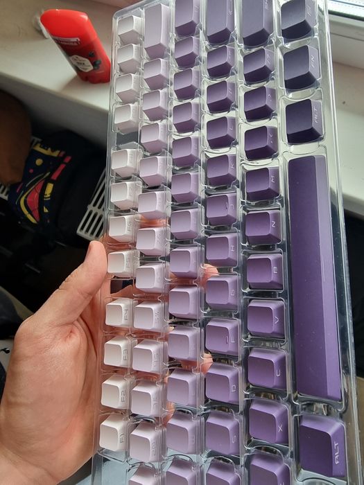 Taste sideprinted PBT Doubleshot purple gradient 105 taste profil OEM