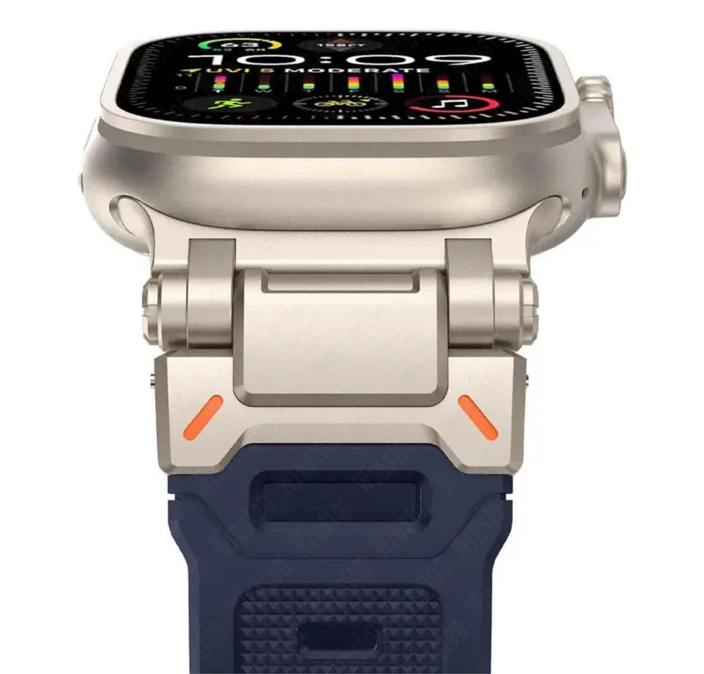 Curea Husa Sina + Catarama Titanium  Ceas Apple Watch Iphone