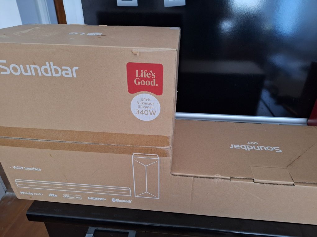 Soundbar LG S60T, 3.1, 340W, Dolby Audio, Subwoofer Wireless, HDMI