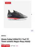 Ghete Fotbal Kipsta VIRALTO I Turf TF Teren sintetic Negru-Roșu Adulți