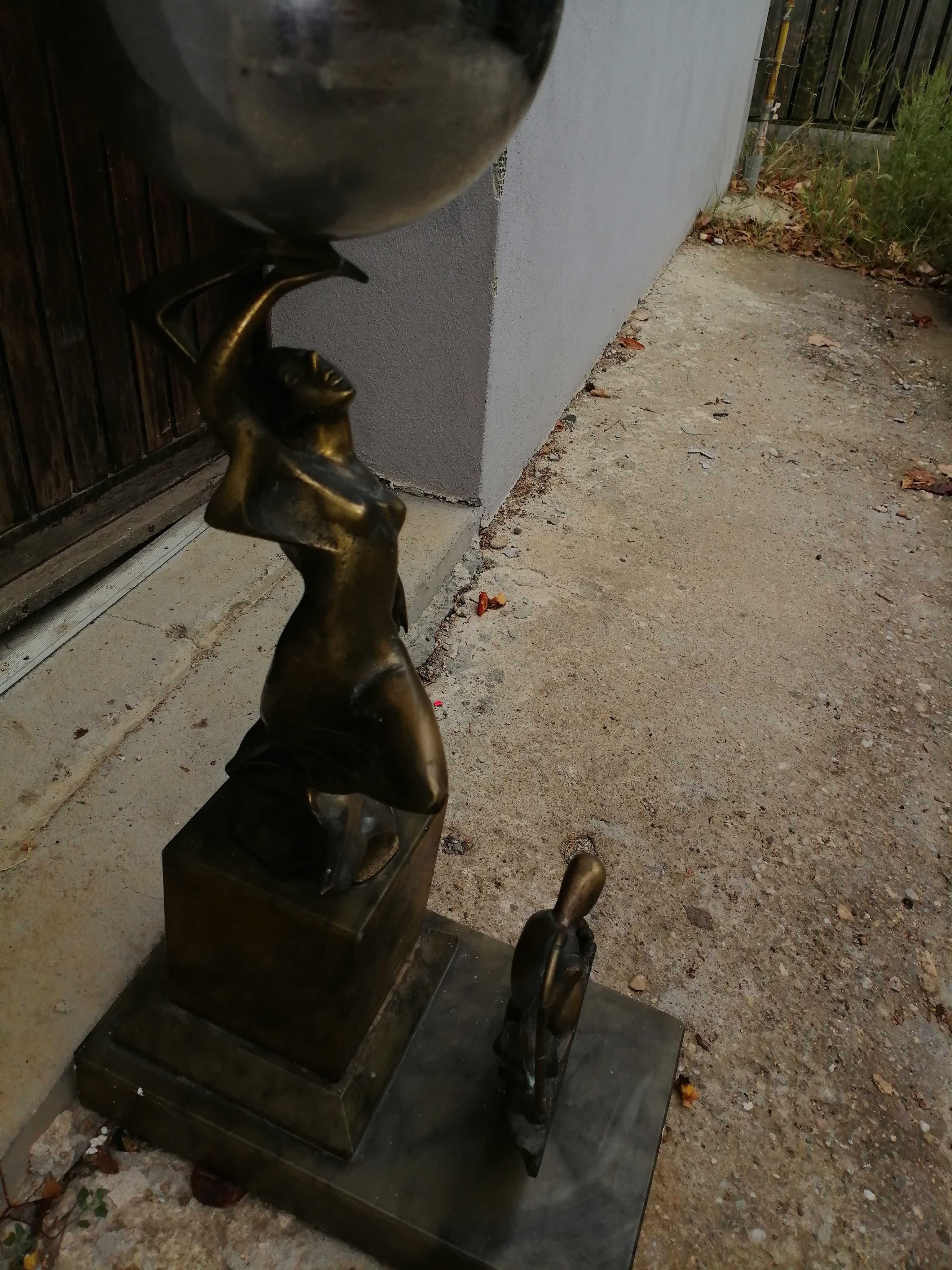 Statuie bronz masiv și marmura 70cm+voucher