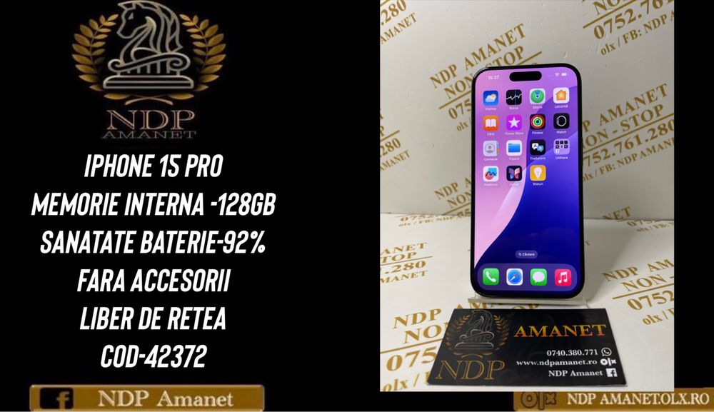 NDP Amanet Braila Iphone 15 Pro 128gb (42372)