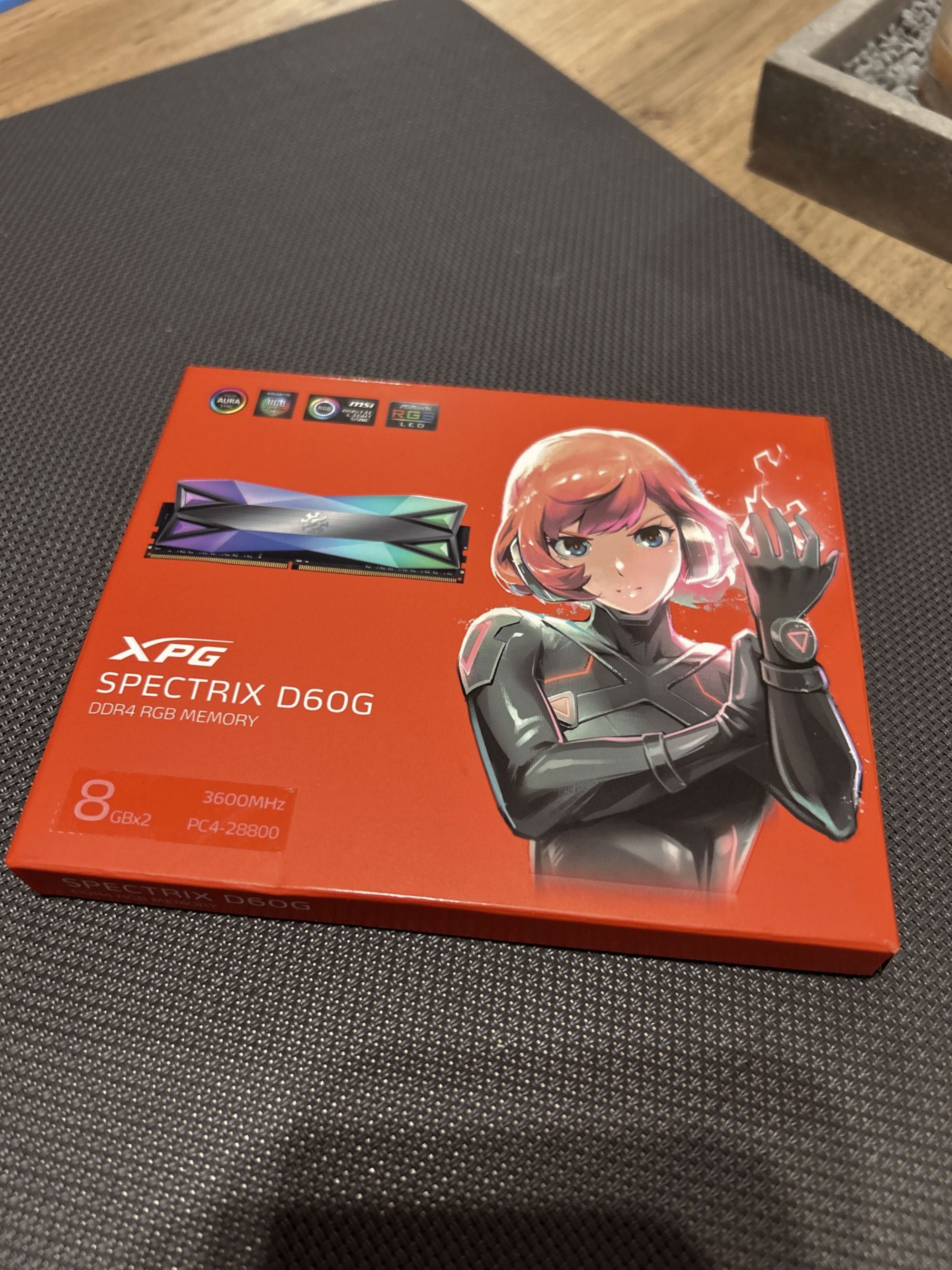 RAM DDR4 2x8gb adata xpg spectrix d60g 3600mhz