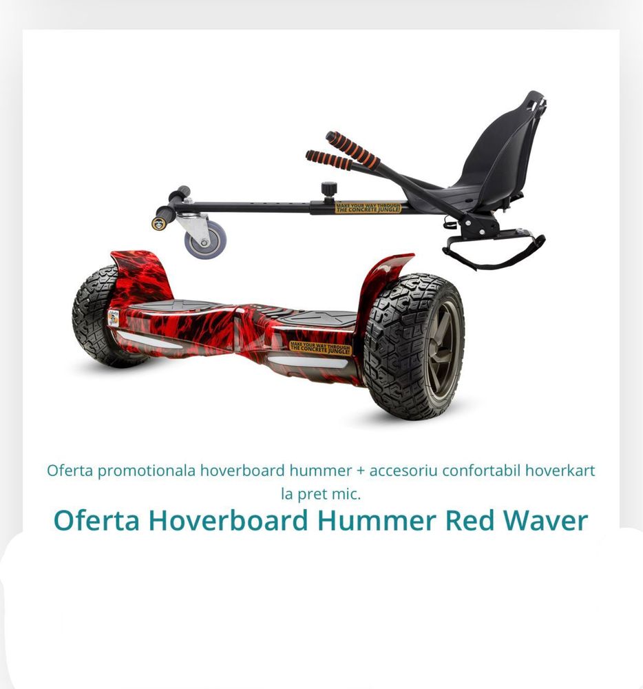 Vând Hoverboard HUMMER Red Waver