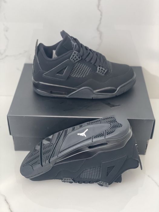Air Jordan 4 Retro Black Cat Light Graphite Thunder Red Infrared