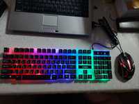 Новая! Игровая клавиатура и мышка с подсветкой RGB качества супер