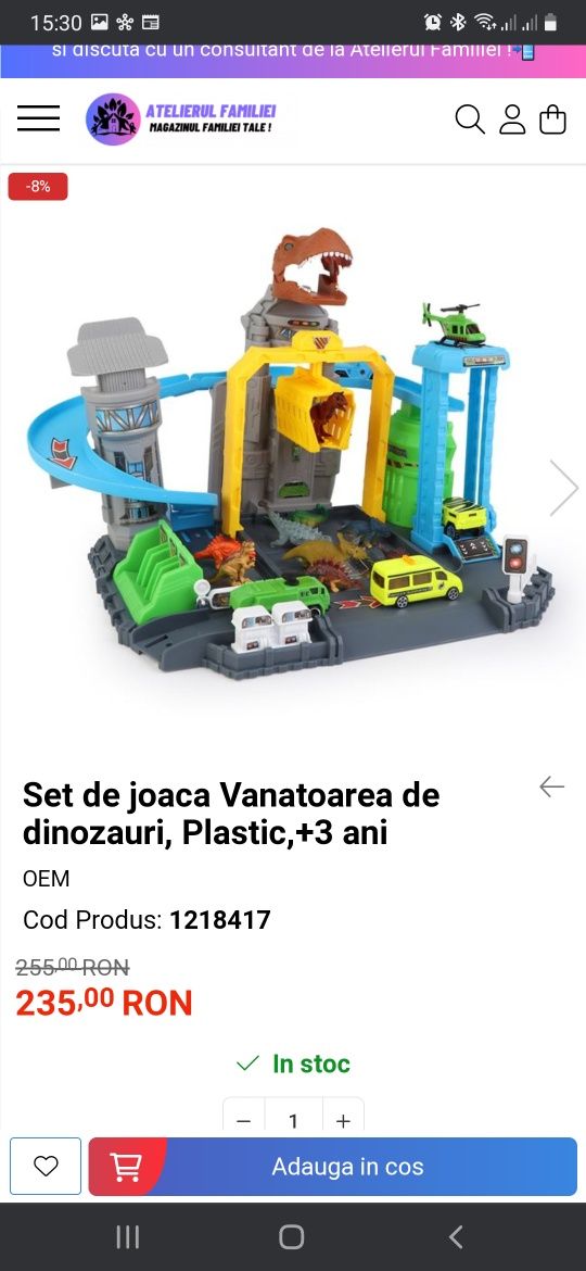 Set de joaca Vanatoare de dinozauri