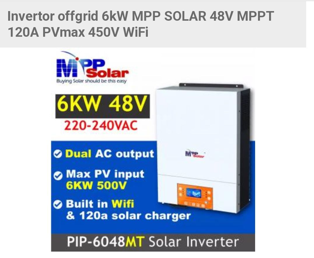 Invertor solar MppSolar 6KW