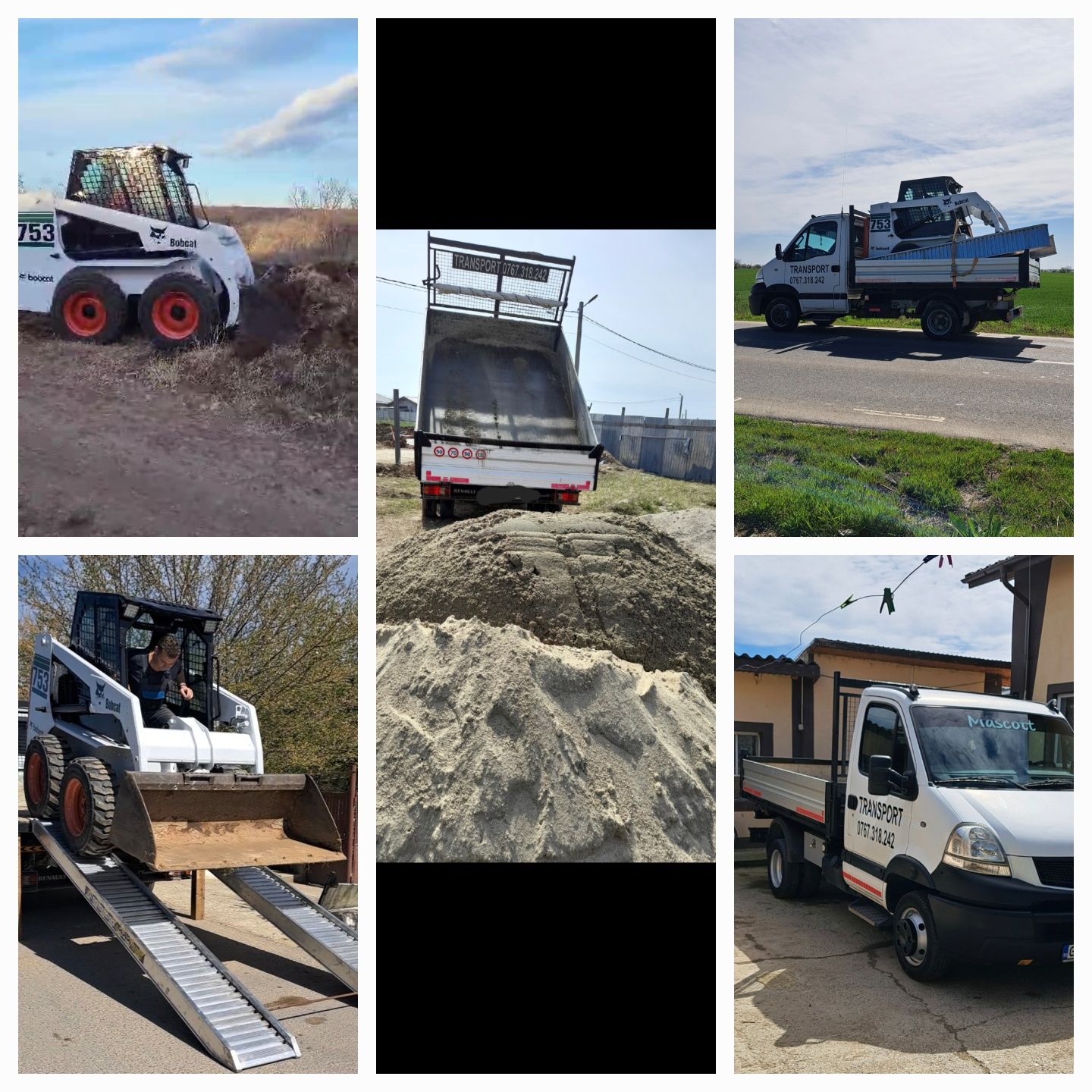 Transport Moloz/Nisip/Piatra/Pamant/Mobila+BOBCAT