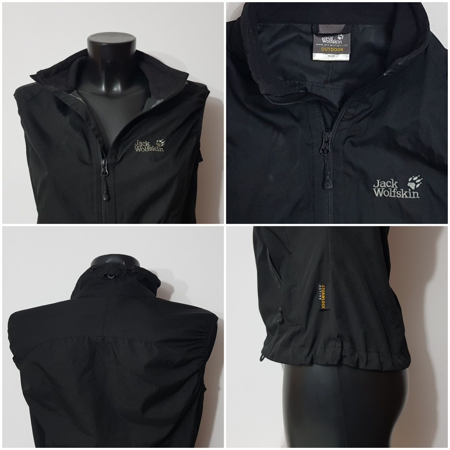 Jack Wolfskin Stormlock Active Black Waiscoat Vesta, mărimea S (lady)