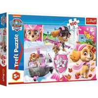 Puzzle copii Trefl, Paw Patrol, Skye In Actiune, 100 piese ideal cadou