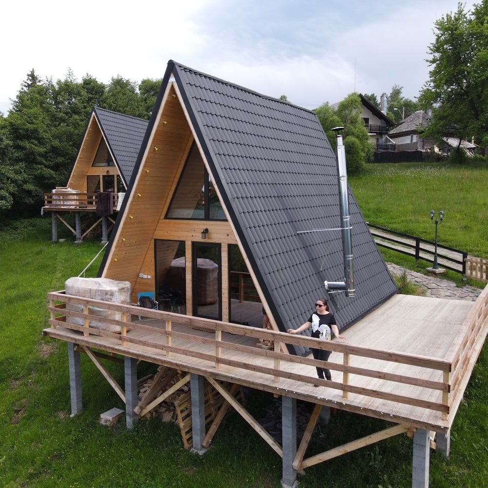 Cabane în formă de A din lemn