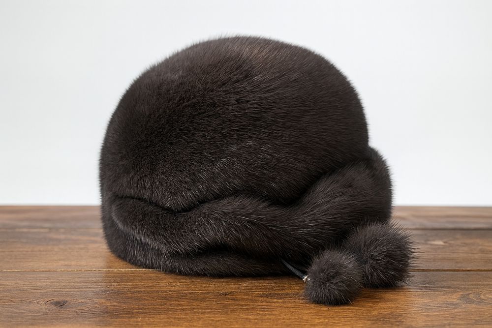 Настоящая норковая шапка