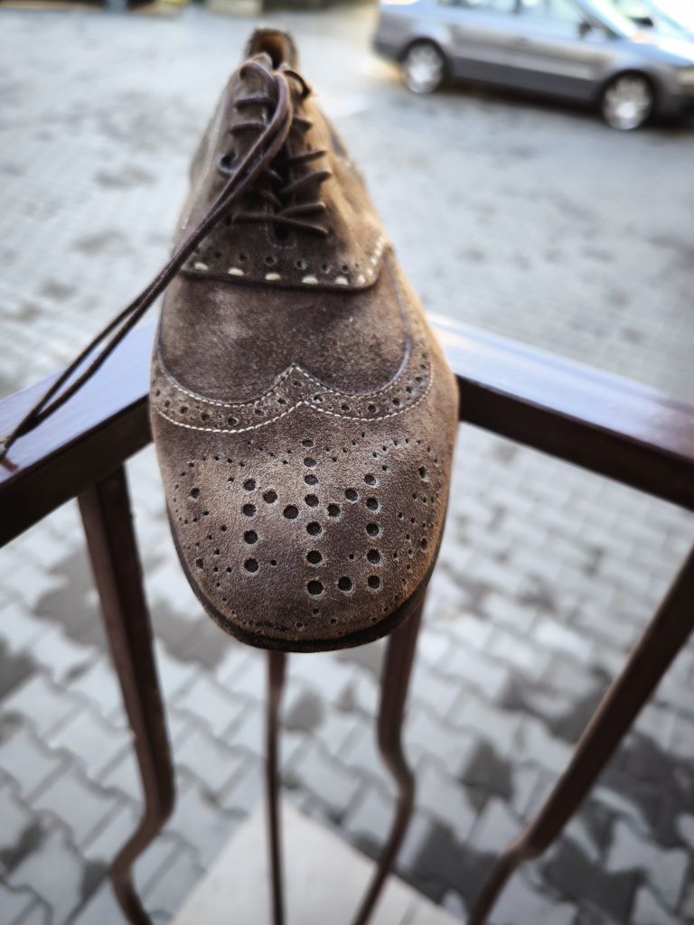 Preț fix Pantofi La Martina Vintage din piele naturala Nr42,5 Int 26cm