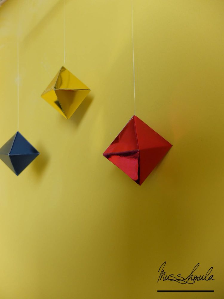 Монтесори Въртележка за кошара " осмостенник "/octahedron подарък бебе