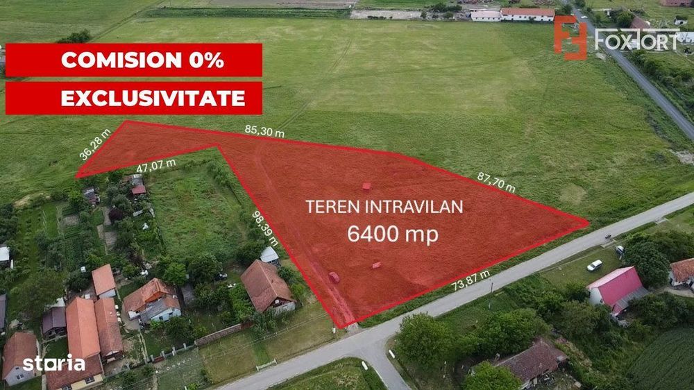 COMISION 0% Teren intravilan 6400 mp la drum asfaltat - Padureni