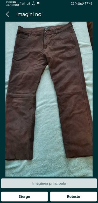 Pantaloni piele moto M L