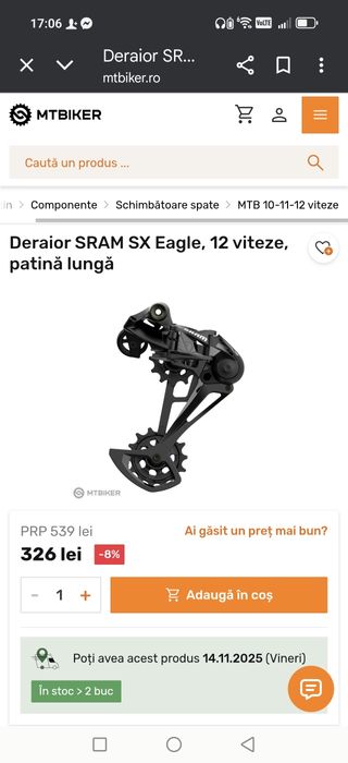 Schimbător, deraior Sram, Mtb