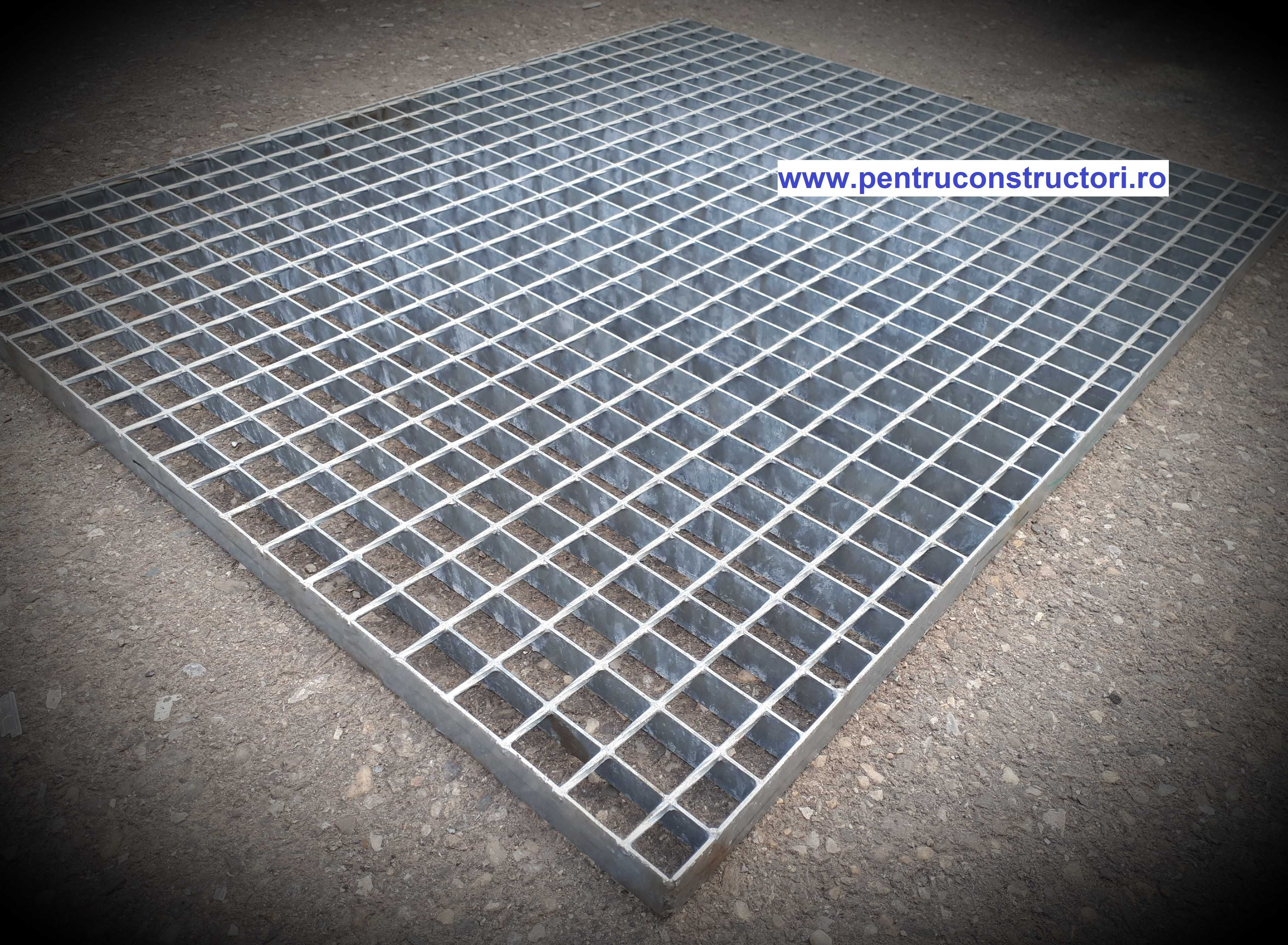 Gratare zincate / rigole / platforme metalice + trepte zincate / scari