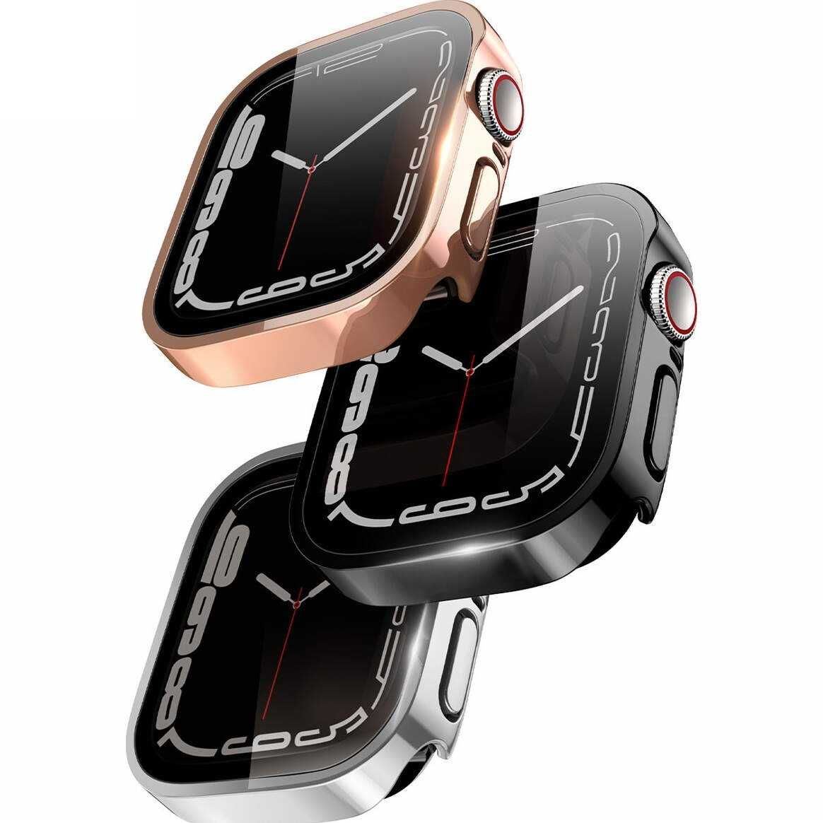 Huse premium Bumper lux otel APPLE Watch 7 8 9 45mm 41mm culori diferi