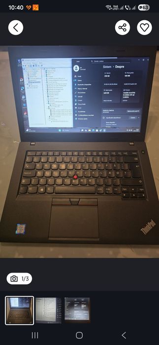 Black Friday laptop Lenovo L470,  i5-6300, ram 16gb