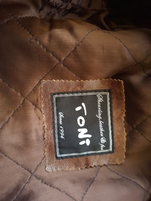 Haina scurta de piele cu blana