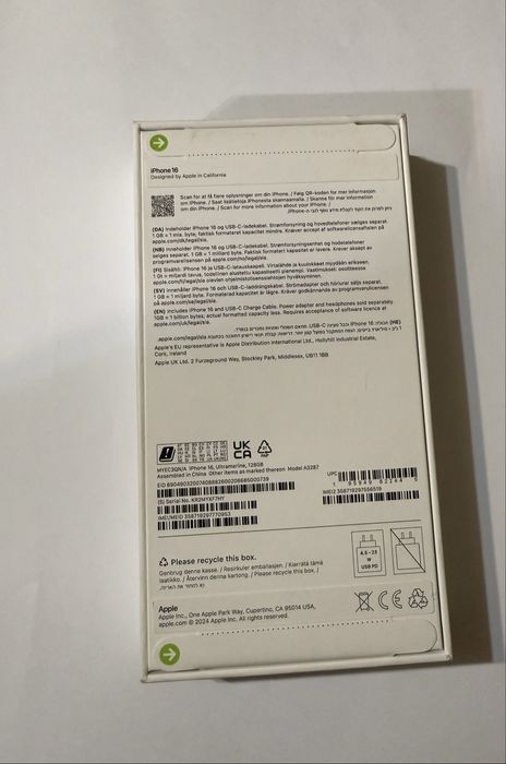 Iphone 16 Ultramarine 128gb sigilat