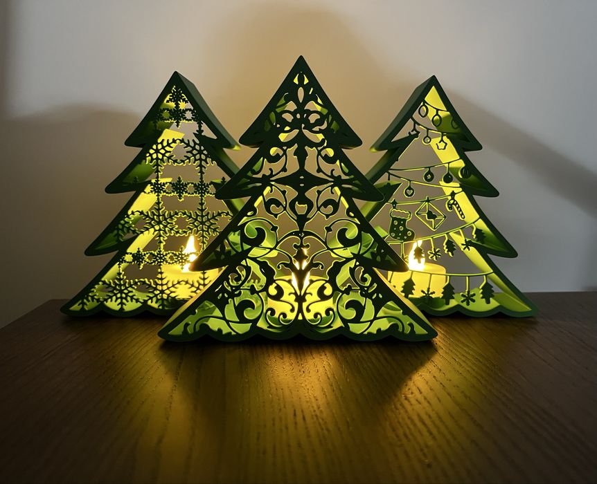 Ornament de Craciun Set Brad Luminat LED