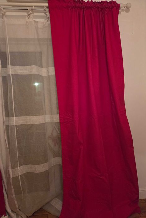 Draperii bumabac 100% rosu