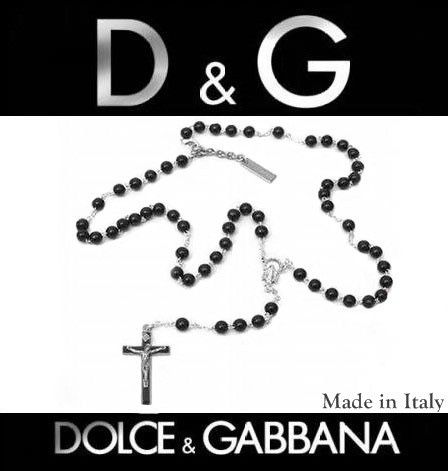 Rosarii argint Dolce&Gabanna, cu  pietre de onix - CADOUL PERFECT