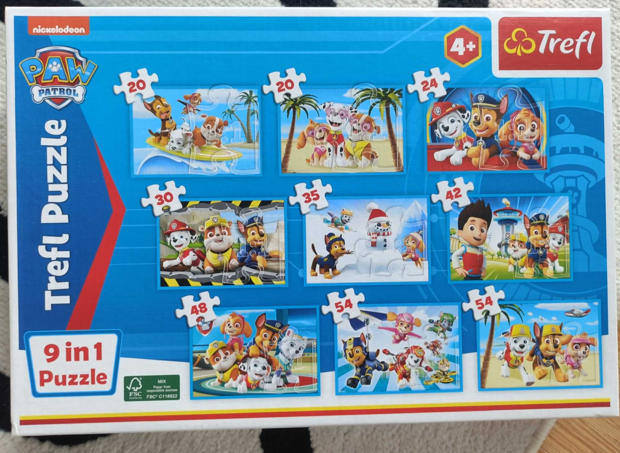 Puzzle paw patrol - 9 puzzle-uri