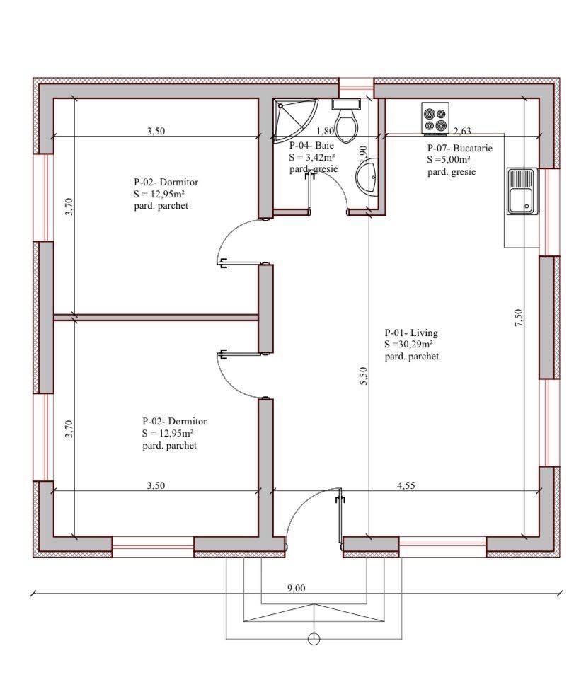 Casa de vanzare la pret de apartament la 15 min de Brasov