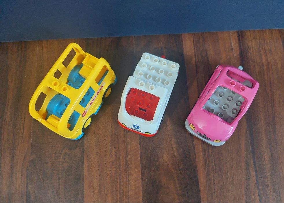 Set 3 vehicule mari tip Lego Duplo