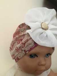 turban bebe fata elegant 1-3 luni