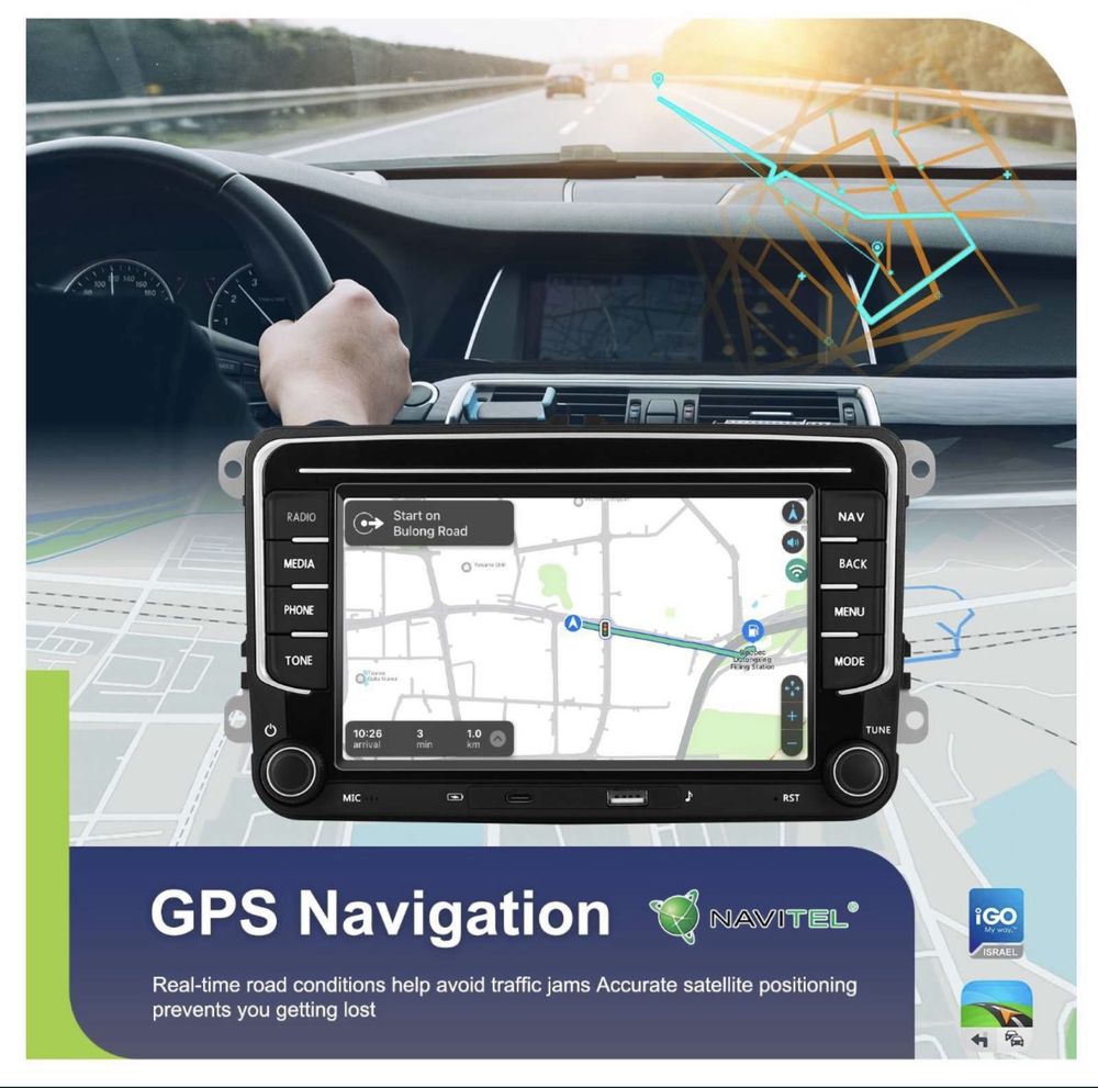Navigatie Android Skoda,Seat,VW Golf,Passat,Touran 4GB RAM, Car Play