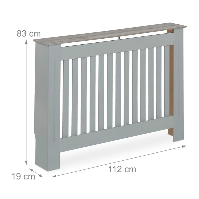 Masca decorativa pentru calorifer cu raft MDF design modern 83x19x112