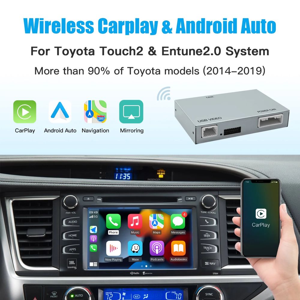 Toyota Modul Android Auto Apple CarPlay Wireless Navigatie