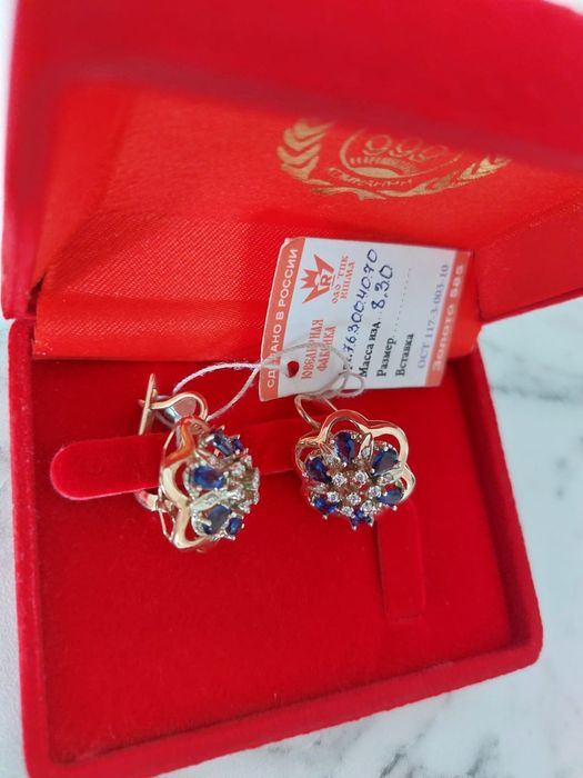 Новые Золотые Серьги-500 000тг