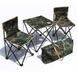 Set masa si 2 scaune pentru picnic camping pescuit cu geanta army