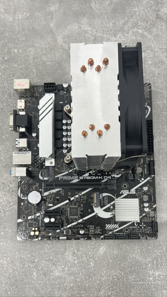 Процессор 13400f + b760m + ddr4(16gb 8*2) + cpu cooler