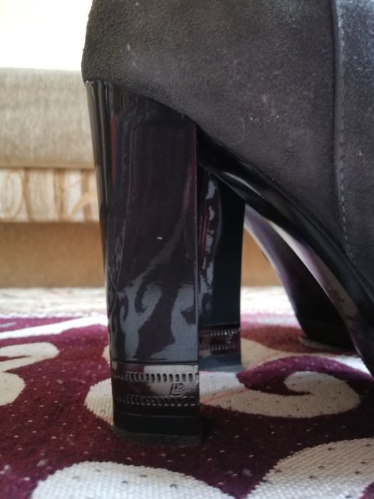 Сапоги зимние, замшевые