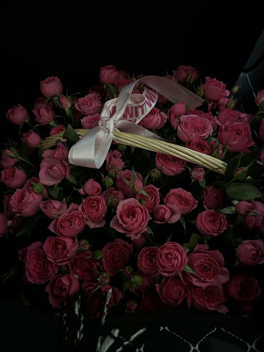 цветы в корзинке