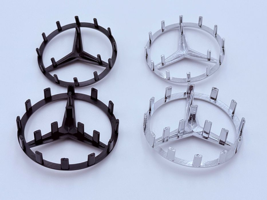 Emblema Compatibila Mercedes volan negru/crom 50/57mm