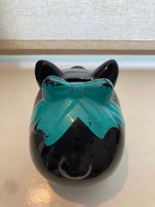 pucel din ceramica pusculita  veche adus din SUA pt colectie