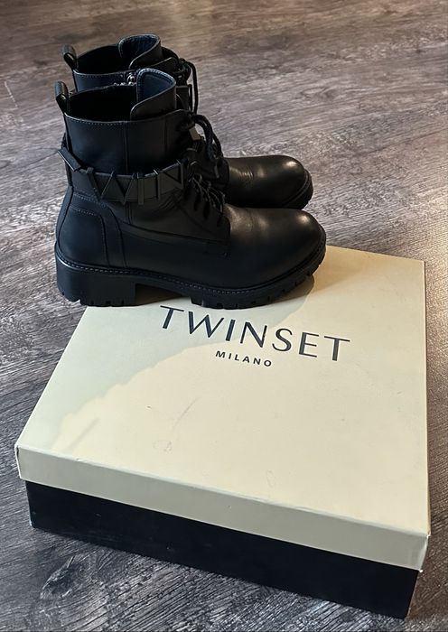 Боти от естествена кожа Twinset