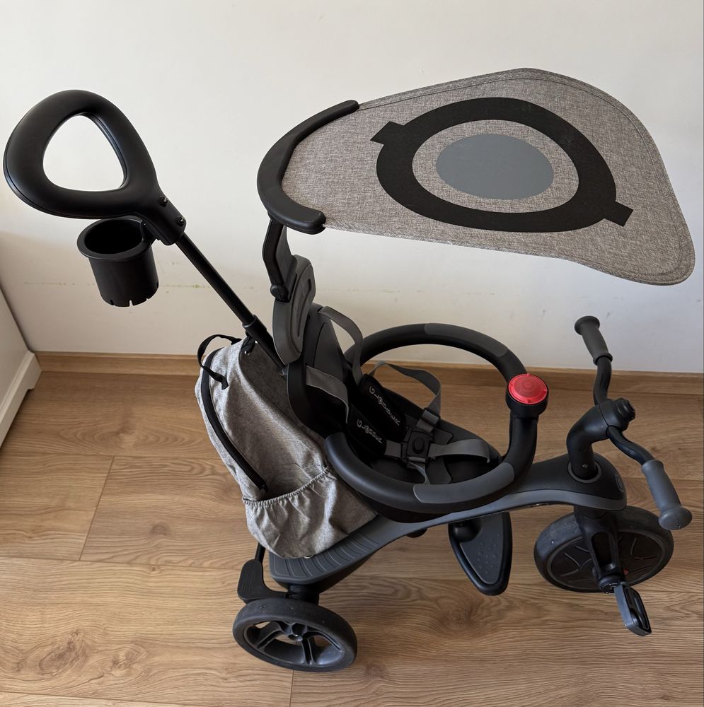 Детска триколка Globber Explorer Trike 4 в 1 Deluxe Play – черна