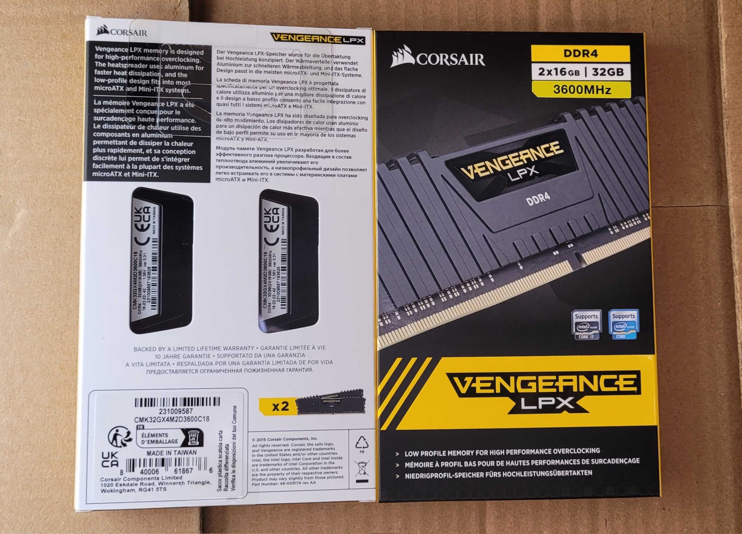 memorie Corsair VENGEANCE LPX 32GB (2x16GB) DDR4 3600MHz