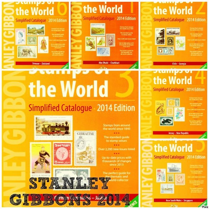 Каталог на Стенли Гиббонс цял свят 2014 6 части ( комплект) на CD